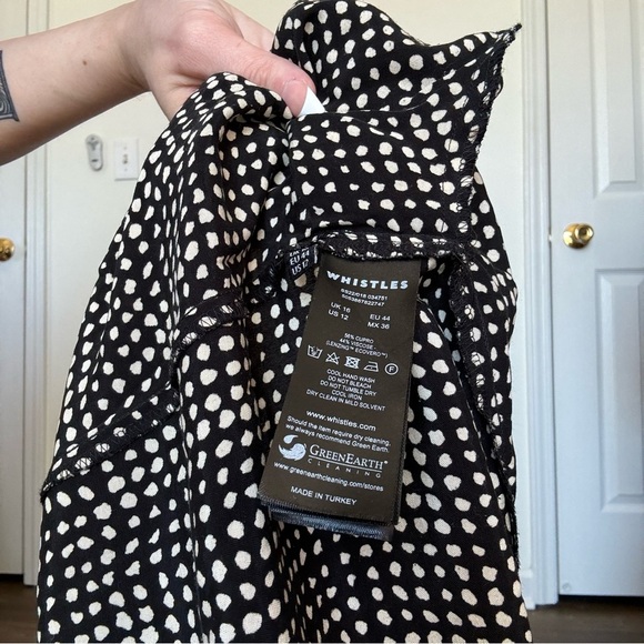 Whistles black and white polka dot jumpsuit medium - Picture 5 of 5